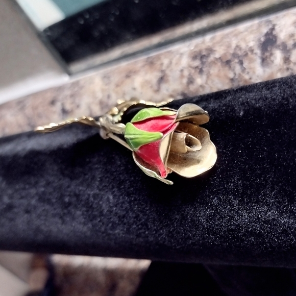 GIOVANNI Real Like Beauty Vintage Rose Brooch Pin - Picture 5 of 10